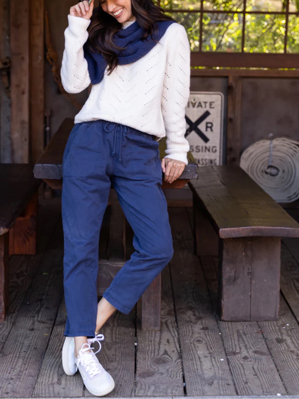 Carve Design Zoe Twill Navy Pants Md